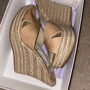 JIMMY CHOO opentoe espadrilles.